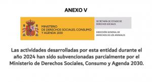 SUBVENCIONES MINISTERIO DE DERECHOS SOCIALES 